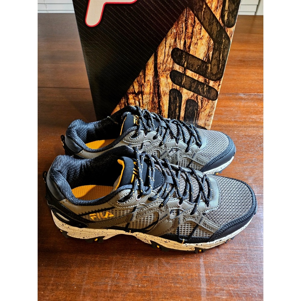 FILA Grand Tier Mid Hiking Shoes Men Size 13 Black Trail Athletic Sneakers